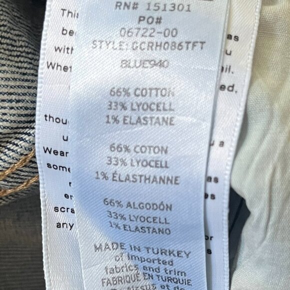 Good American Good Classic Raw Hem High Waist Slim Jeans Blue 940 NWT SZ 10/30 - Picture 10 of 12